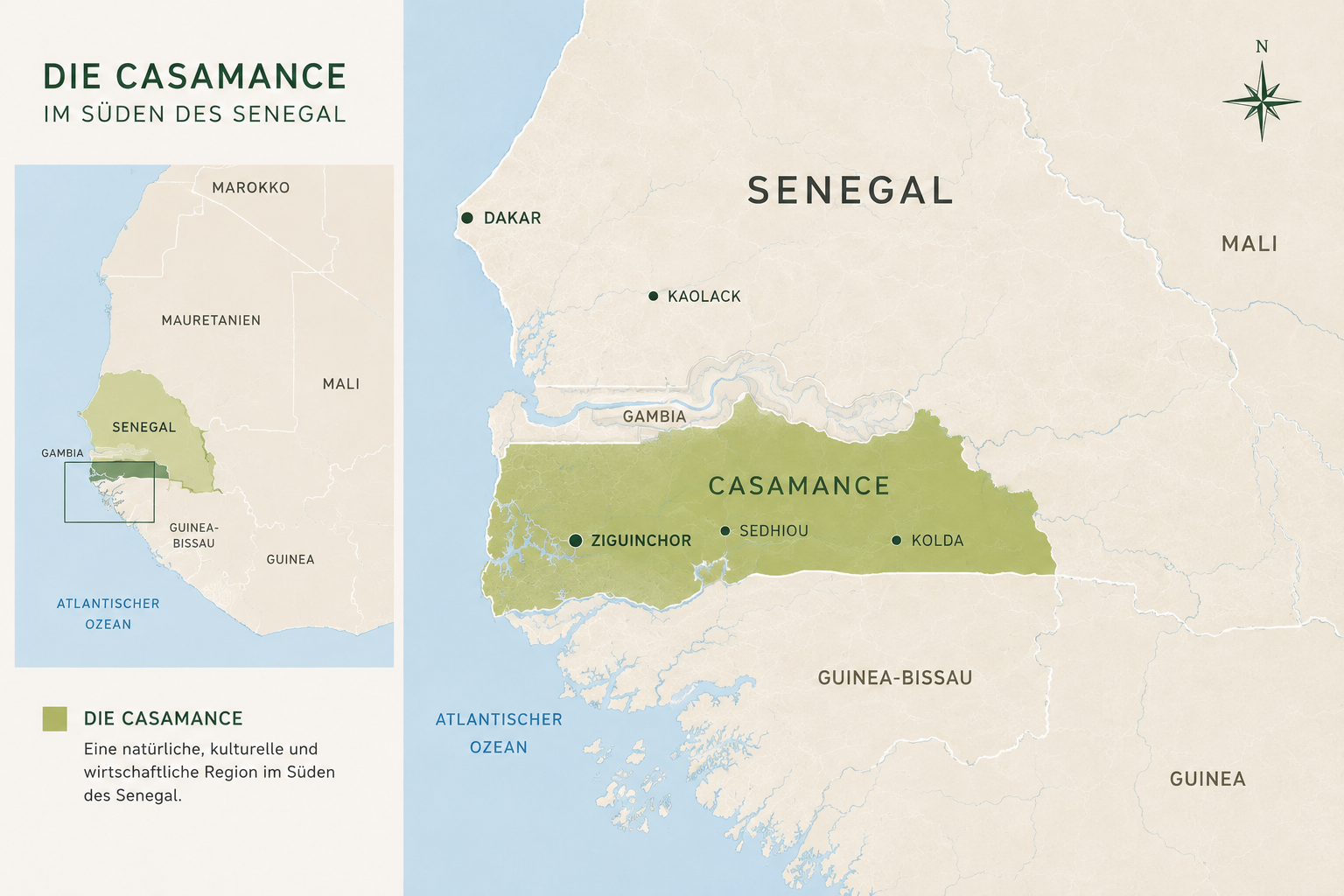 Lage der Casamance